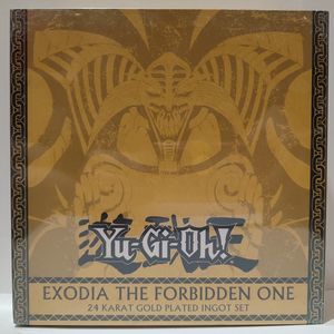 Yugioh Exodia The Forbidden One 24k Gold Plated Ingots Full Set Of 5 Metal Cards